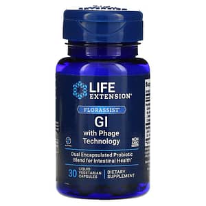 Life Extension FLORASSIST GI with Phage Technology 30 Liquid Vegetarian Capsules