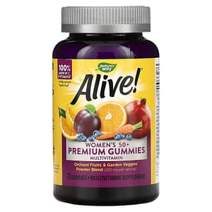 image for Description 100% More of 2 B-Vitamins‡ to Help Convert Food to Fuel Orchard Fruits™ & Garden Veggies™ Powder Blend (200 mg Per Serving) Multivitamin Supplement PREMIUM formula with Orchard Fruits™ and Garden Veggies™ Powder Blend Full B-Vitamin Complex 16 Vitamins/Minerals with Lutein Made with Pectin, not Gelatin Delicious Cherry and Grape Flavored Gummies Vegetarian Get The Most From Your Multi! Heart Bones Cellular Energy Immune Health Eyes