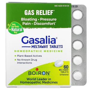 Boiron Gasalia Gas Relief Unflavored 60 Meltaway Tablets