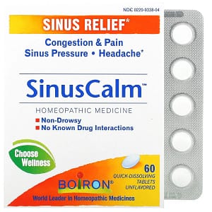 Boiron SinusCalm Sinus Relief Unflavored 60 Quick-Dissolving Tablets
