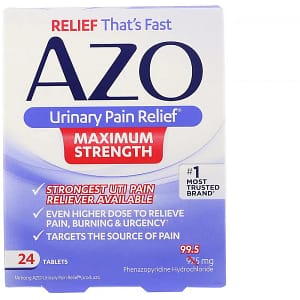 Azo Urinary Pain Relief Maximum Strength 24 Tablets