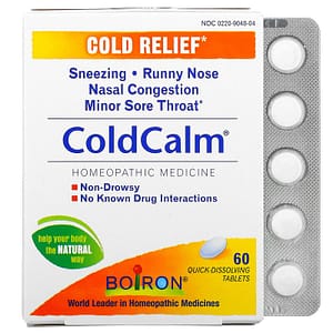 Boiron ColdCalm Cold Relief 60 Quick-Dissolving Tablets