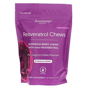 Reserveage Nutrition Resveratrol Chews Bordeaux Berry -- 30 Soft Chews