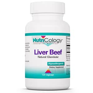 NutriCology Liver Beef Natural Glandular -- 125 Veggie Caps