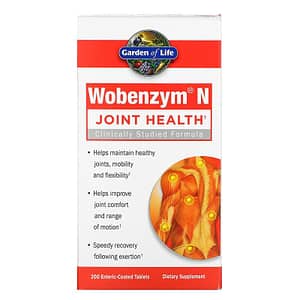 Garden of Life Wobenzym N Joint Health 200 Enteric-Coated Tablets