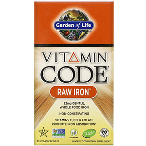 img for Garden of Life Vitamin Code RAW Iron 30 Vegan Capsules