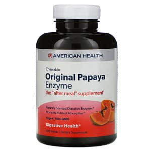 American Health Original Papaya Enzyme 600 Chewable Tablets