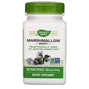Natures Way Marshmallow Root 480 mg 100 Vegan Capsules