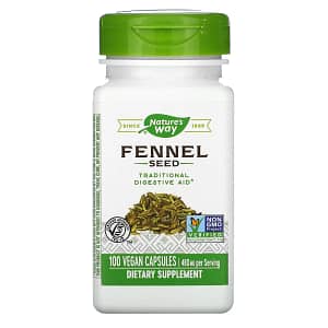 Natures Way Fennel Seed 480 mg 100 Vegan Capsules