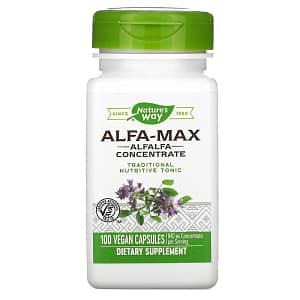 Nature's Way Alfa-Max Alfalfa Concentrate 420 mg 100 Vegan Capsules back