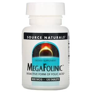 Source Naturals MegaFolinic 800 mcg 120 Tablets