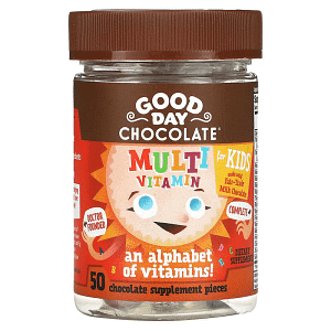 Good Day Chocolate Multivitamin for Kids 50 Chocolate Supplement Pieces