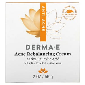 Derma E Acne Rebalancing Cream Active Salicylic Acid 2 oz