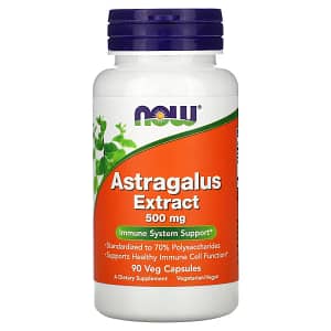 NOW Foods Astragalus Extract 500 mg 90 Veg Capsules back