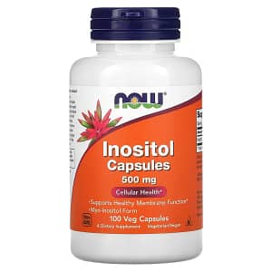 NOW Foods Inositol Capsules 500 mg 100 Veg Capsules