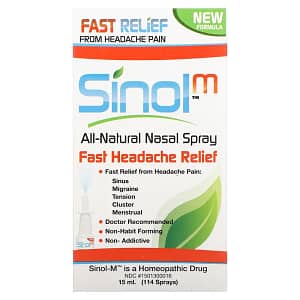 Sinol SinolM All-Natural Nasal Spray Fast Headache Relief 15 ml