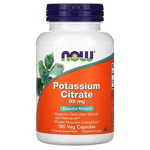 Now Foods Potassium Citrate 99 mg 180 Veg Capsules