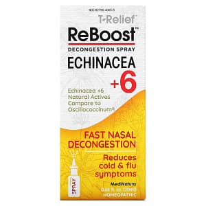 MediNatura T-Relief ReBoost Echinacea +6 Decongestion Spray 0.68 fl oz