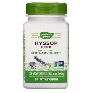 Nature's Way Hyssop Herb 450 mg 100 Vegan Capsules