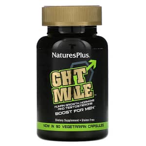 NaturesPlus GHT Male Human Growth Hormone And Testosterone Boost For Men 90 Vegetarian Capsules