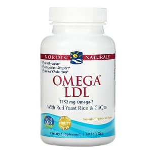 Nordic Naturals Omega LDL With Red Yeast Rice and CoQ10 384 mg 60 Soft Gels