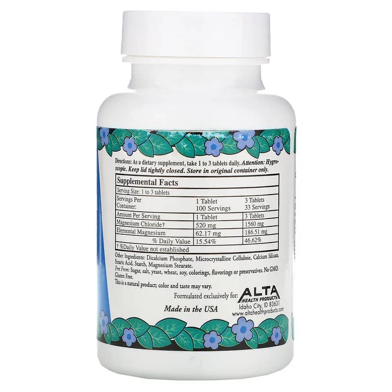 Alta Health Magnesium Chloride 100 Tablets