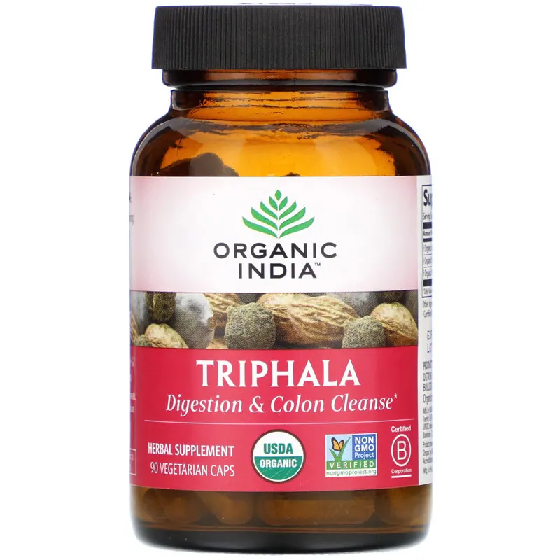 Organic India Triphala 90 Vegetarian Caps back