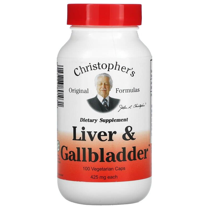 Christophers Original Formulas Liver and Gallbladder 425 mg 100 Vegetarian Caps