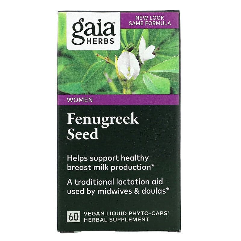 Gaia Herbs Fenugreek Seed for Women 60 Vegan Liquid Phyto-Caps