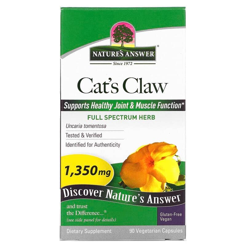 Natures Answer Cats Claw 450 mg 90 Vegetarian Capsules