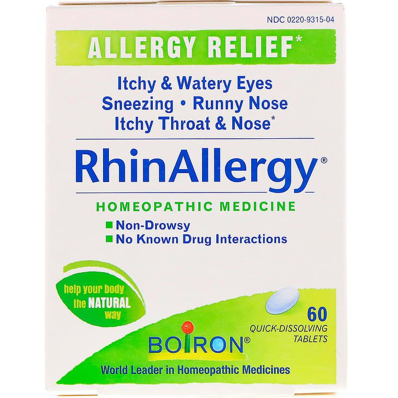 Boiron RhinAllergy Allergy Relief 60 Quick-Dissolving Tablets