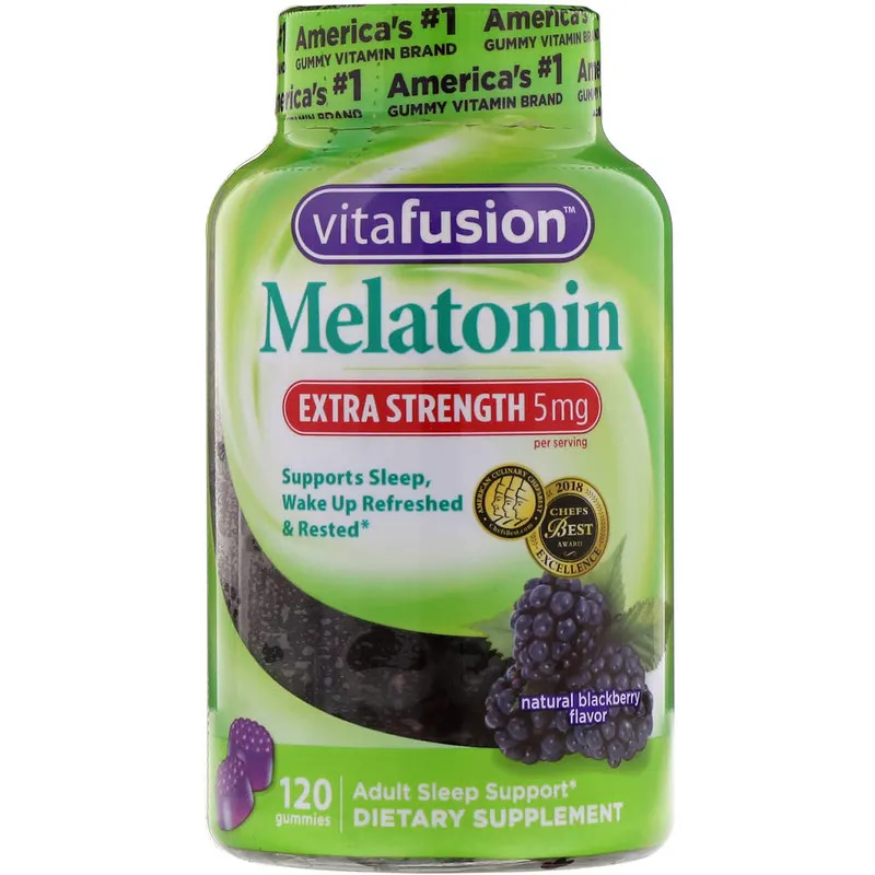VitaFusion Extra Strength Melatonin Natural Blackberry Flavor 2.5 mg 120 Gummies