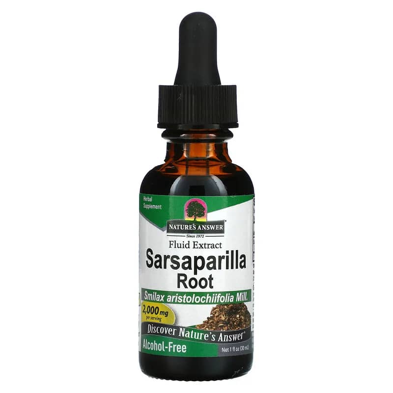 Nature's Answer Sarsaparilla Root Fluid Extract Alcohol Free 2000 mg 1 fl oz