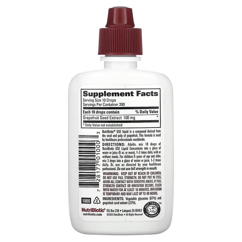 image for Nutribiotic GSE (Grapefruit Seed Extract) 2oz