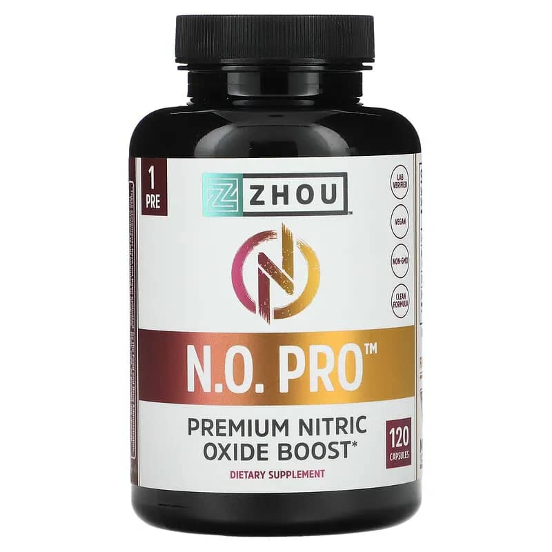 Zhou Nutrition N.O. Pro Premium Nitric Oxide Boost 120 Capsules