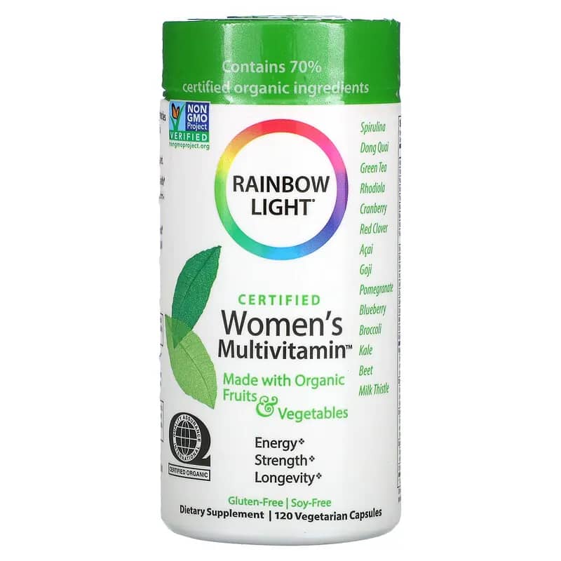Rainbow Light Certified Womens Multivitamin 120 Vegetarian Capsules