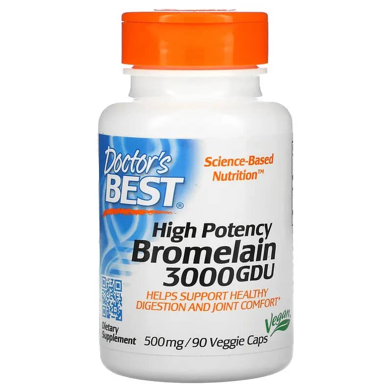 Doctors Best High Potency Bromelain 3000 GDU 500 mg 90 Veggie Caps