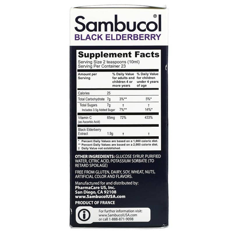 image for Sambucol Black Elderberry Syrup For Kids Berry Flavor 7.8 fl oz (230 ml)
