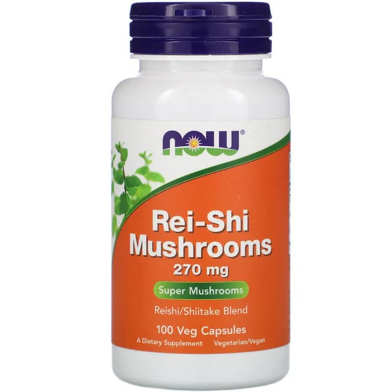 NOW Foods Rei-Shi Mushrooms 270 mg 100 Veg Capsules