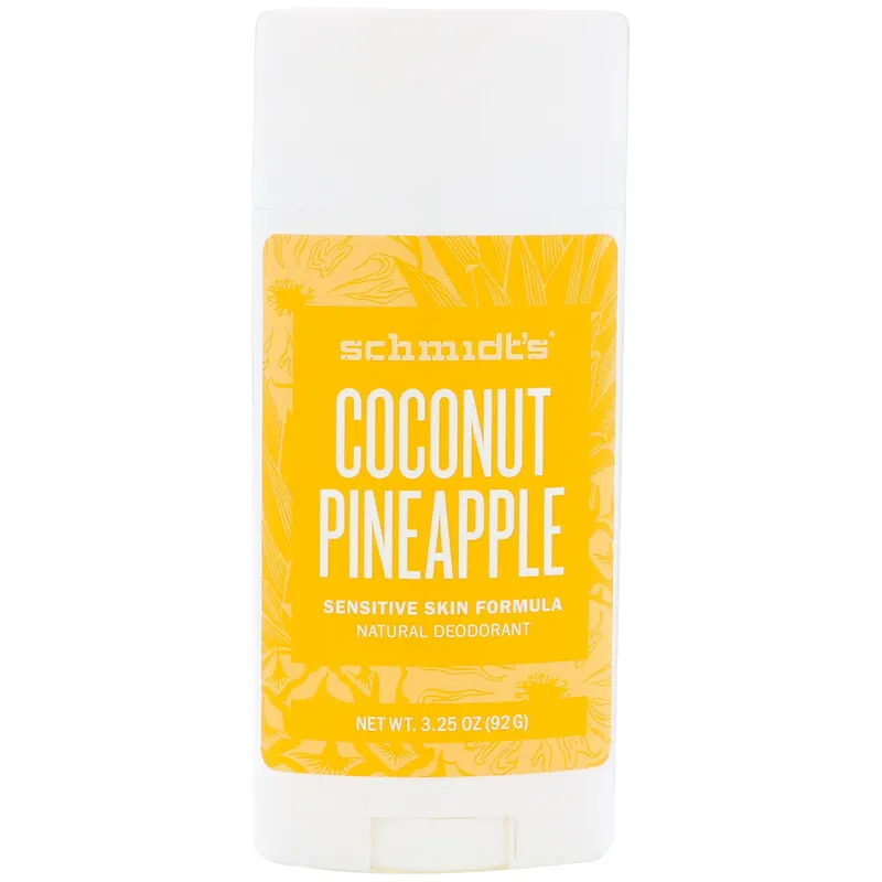 Schmidts Natural Deodorant Sensitive Skin Formula Coconut Pineapple 3.25 oz