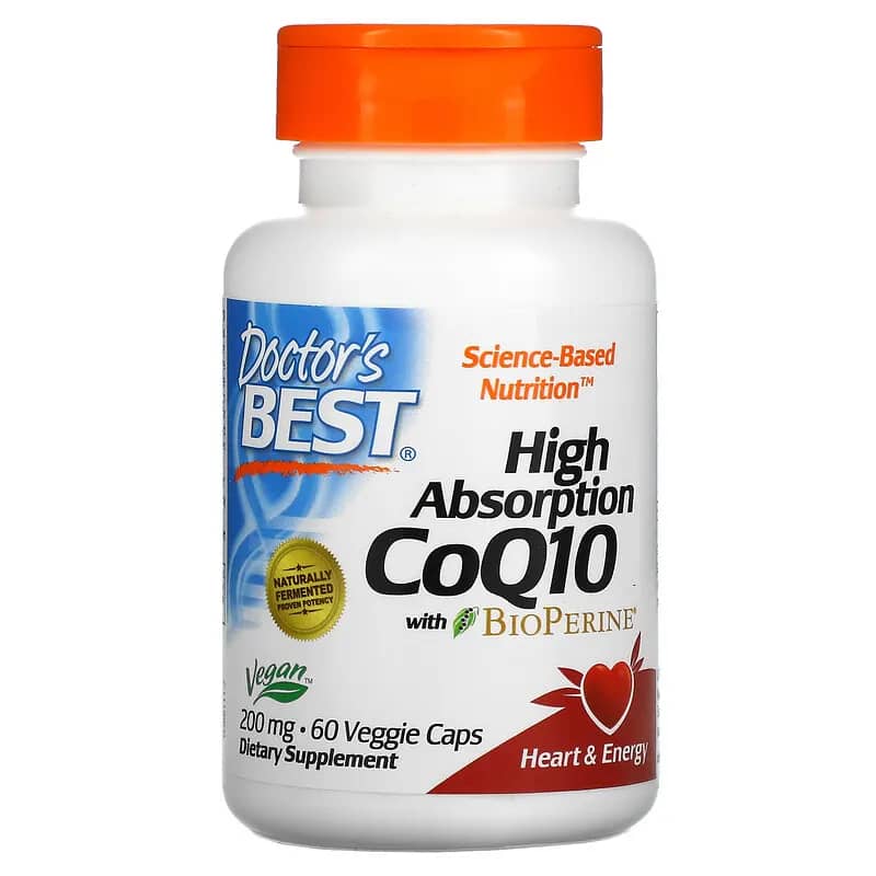 Doctors Best High Absorption CoQ10 with BioPerine 200 mg 60 Veggie Caps