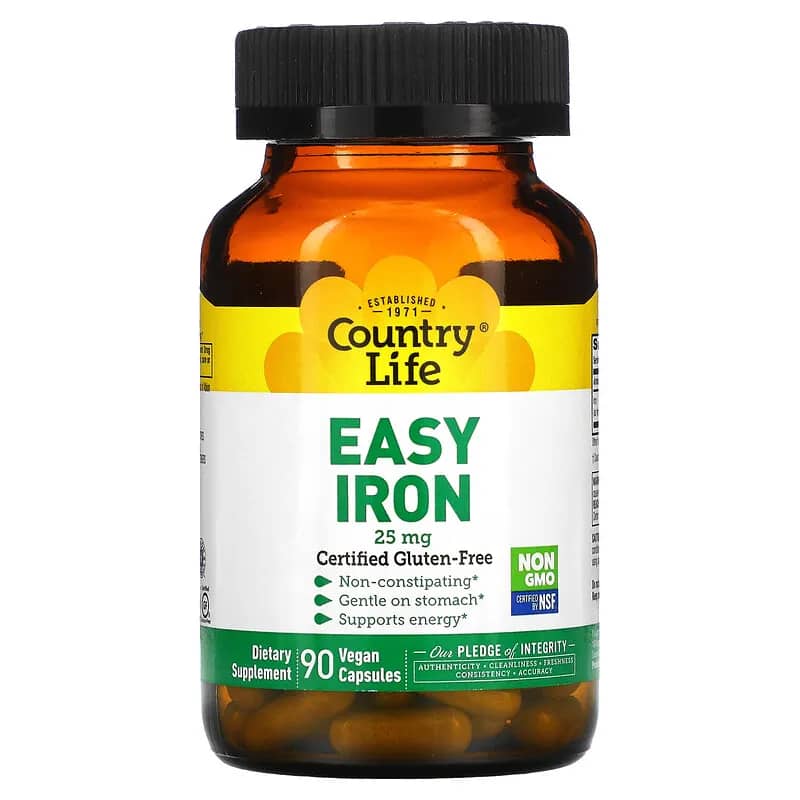 Country Life Easy Iron 25 mg 90 Vegan Capsules