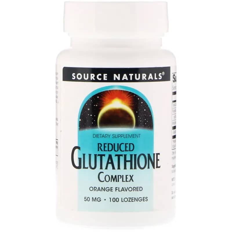 Source Naturals Reduced Glutathione Complex Orange Flavored 50 mg 100 Lozenges