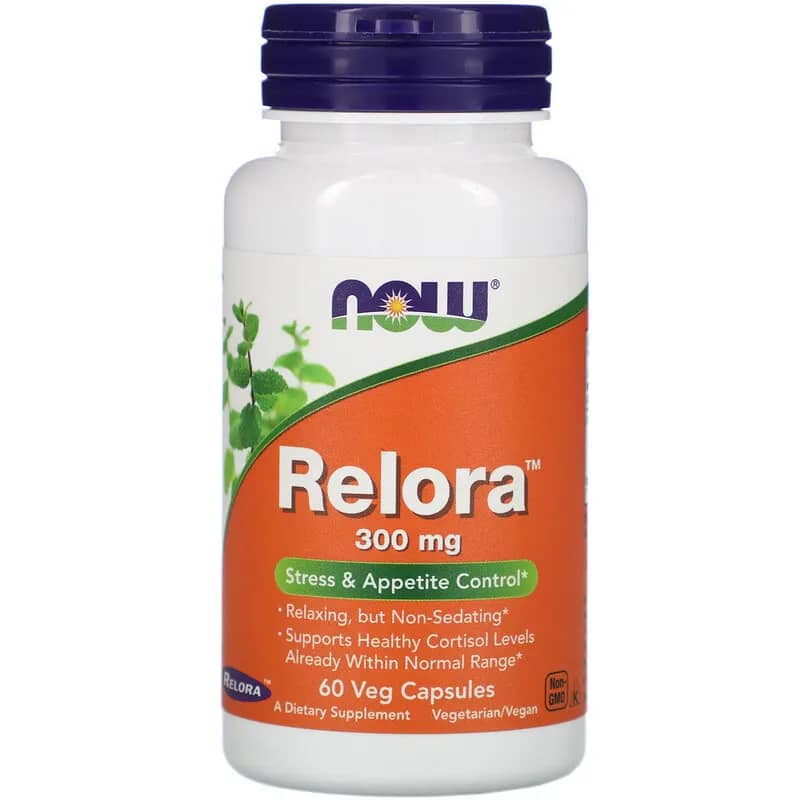 NOW Foods Relora 300 mg 60 Veg Capsules back