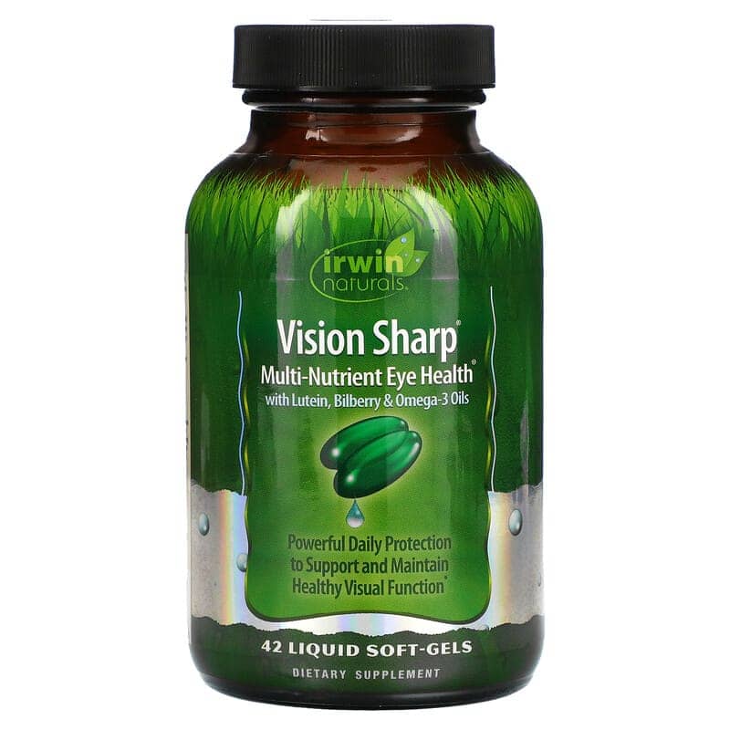 Irwin Naturals Vision Sharp Multi-Nutrient Eye Health 42 Liquid Soft-Gels