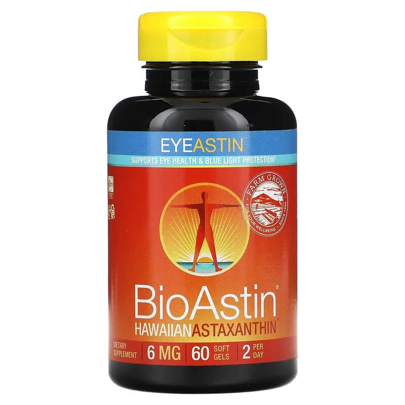 Nutrex Hawaii EyeAstin BioAstin Hawaiian Astaxanthin 6 mg 60 Softgels