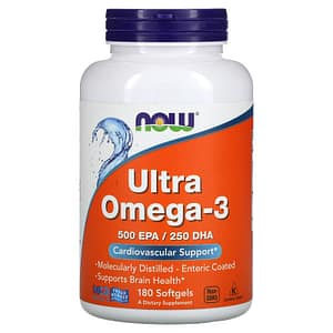 image for Now Foods Ultra Omega-3 500 EPA / 250 DHA 180 Enteric Coated Softgels