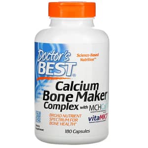 Doctors Best Calcium Bone Maker Complex with MCHCal and VitaMK7 180 Capsules