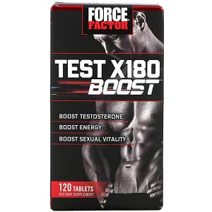 Force Factor Test X180 Boost Male Testosterone Booster 120 Tablets