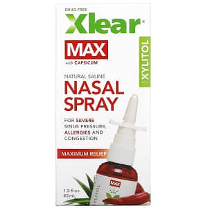 Xlear Max Natural Saline Nasal Spray with Xylitol Maximum Relief 1.5 fl oz